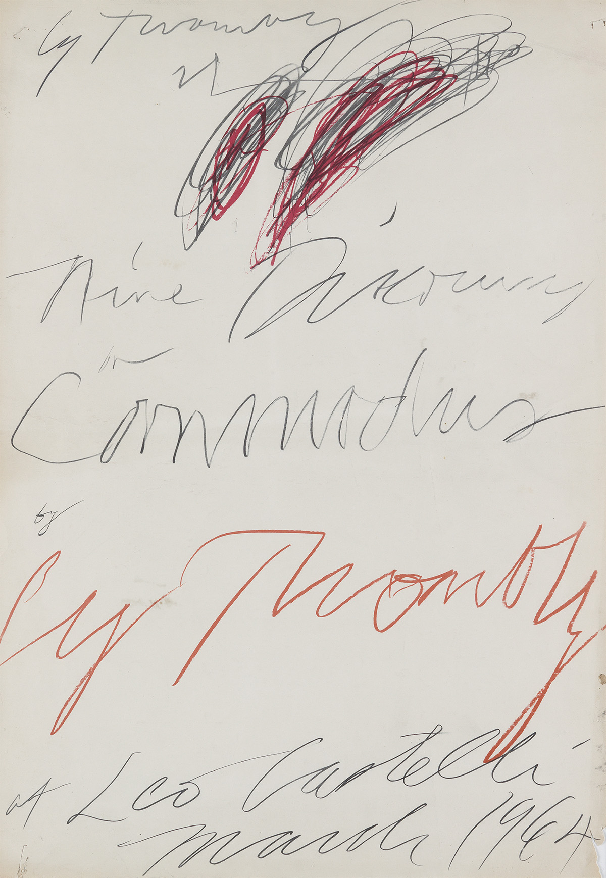 CY TWOMBLY (after) Nine Discourses on Commodus by Cy Twombly at Leo Castelli, 1964